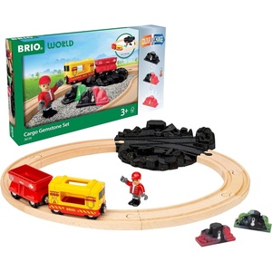 image:imageBRIO World Cargo Gemstone Set  14Piece FSCCertified Wooden Train Set  ColorChanging Gem Cargo and Mine  Works with All BRIO Train Sets  Ages 3