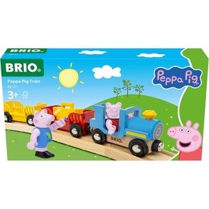 image:imageBRIO World Peppa Pig Train  6Piece Wooden Toy Train Playset with Peppa amp George Figures  Works with All World Railway Sets  FSCCertified  Imaginative Play for Kids Ages 3 amp Up