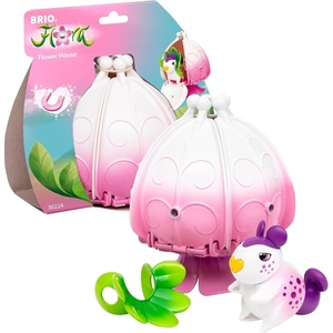 image:imageBRIO Flora Poppy Flower House  Charming 4Piece Interactive Build amp Decorate Playset for OpenEnded Imaginative Play  Ages 3